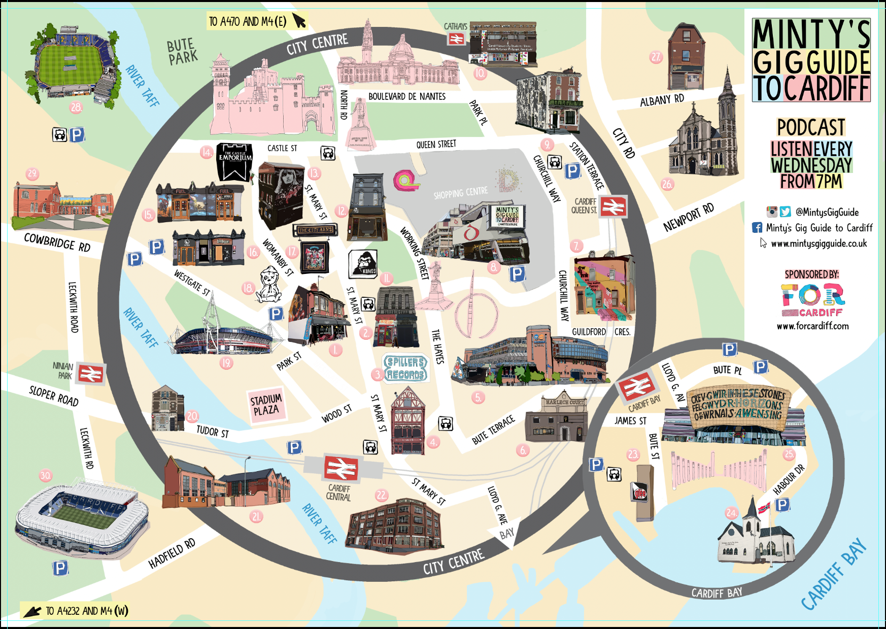 CARDIFF MAP City Centre