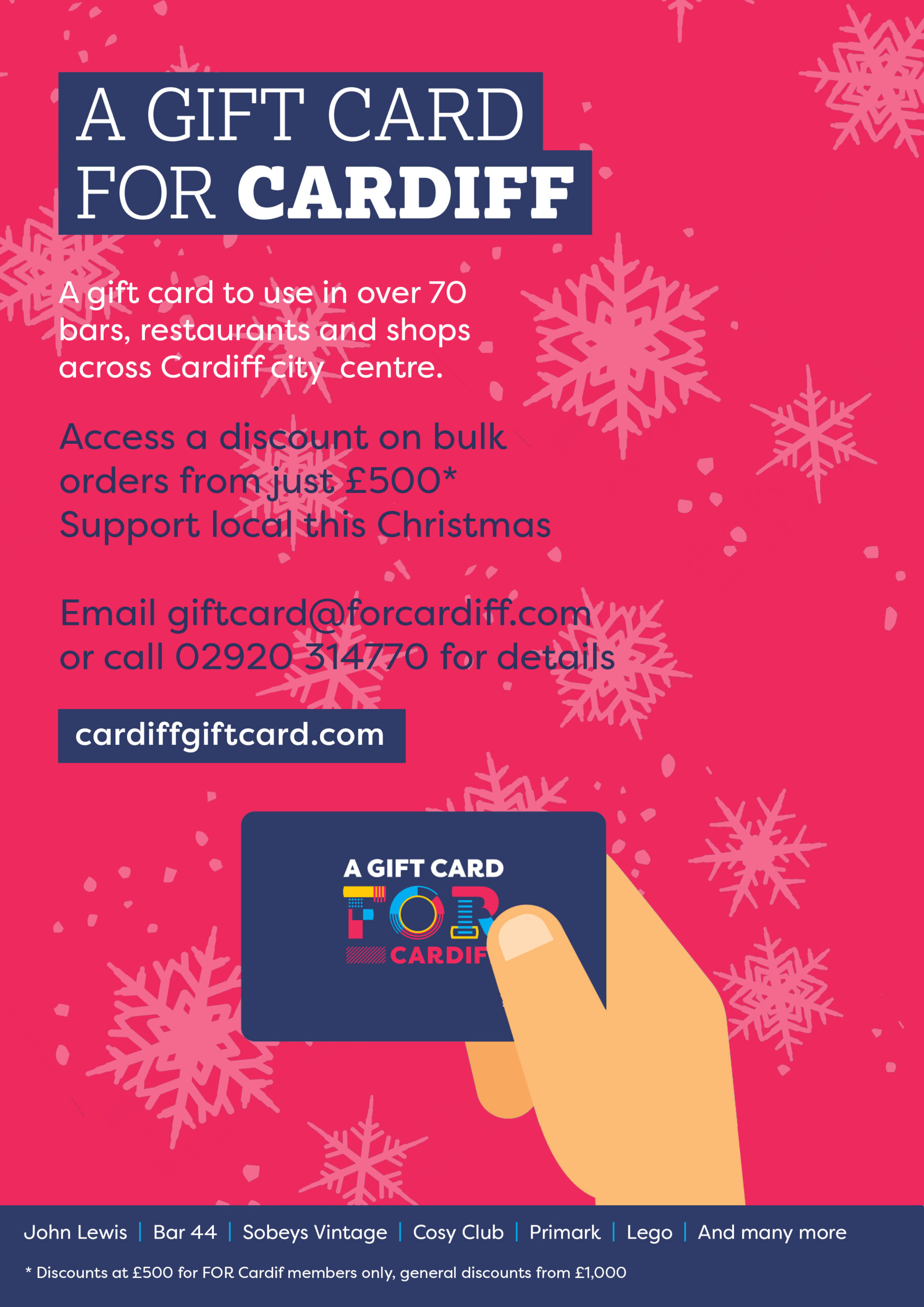 Corporate Gift Card Discounts - FOR Cardiff